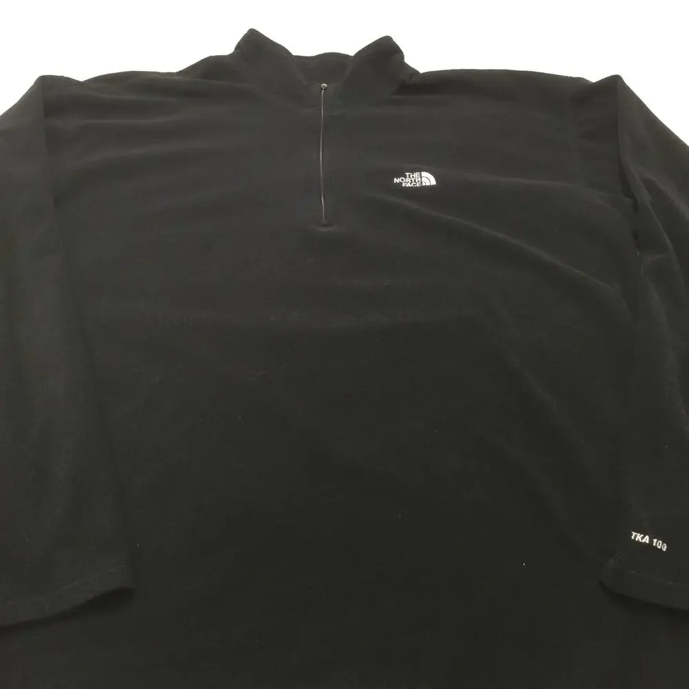 The North Face Pullover Mens XL Black TKA 100 Fleece 1/4 Zip Hiking Outdoor
